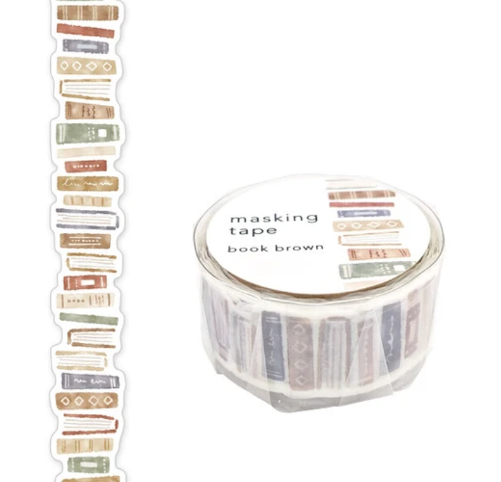 Washi Tape Brown Book Die‑Cut