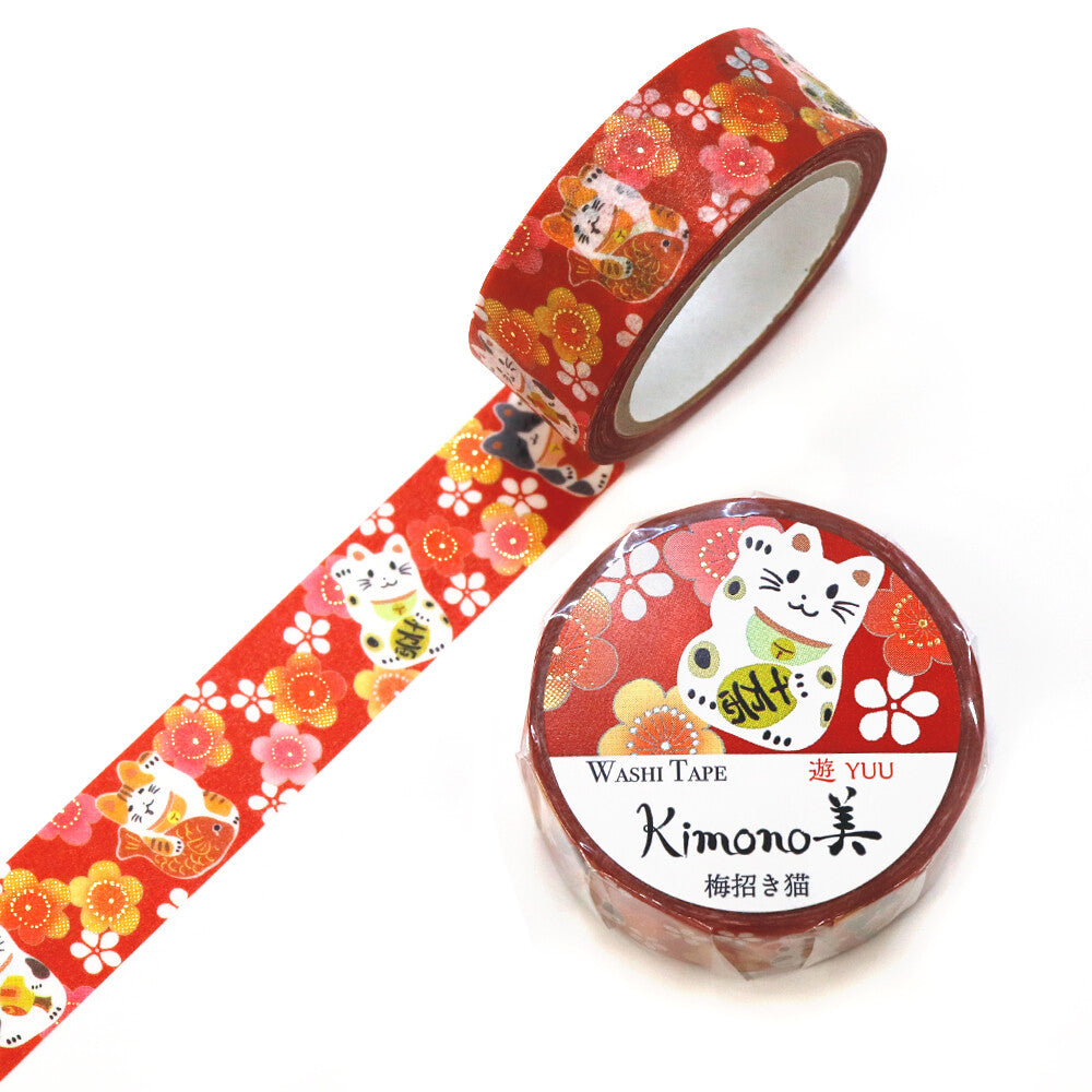 Washi Tape Ume Maneki Neko