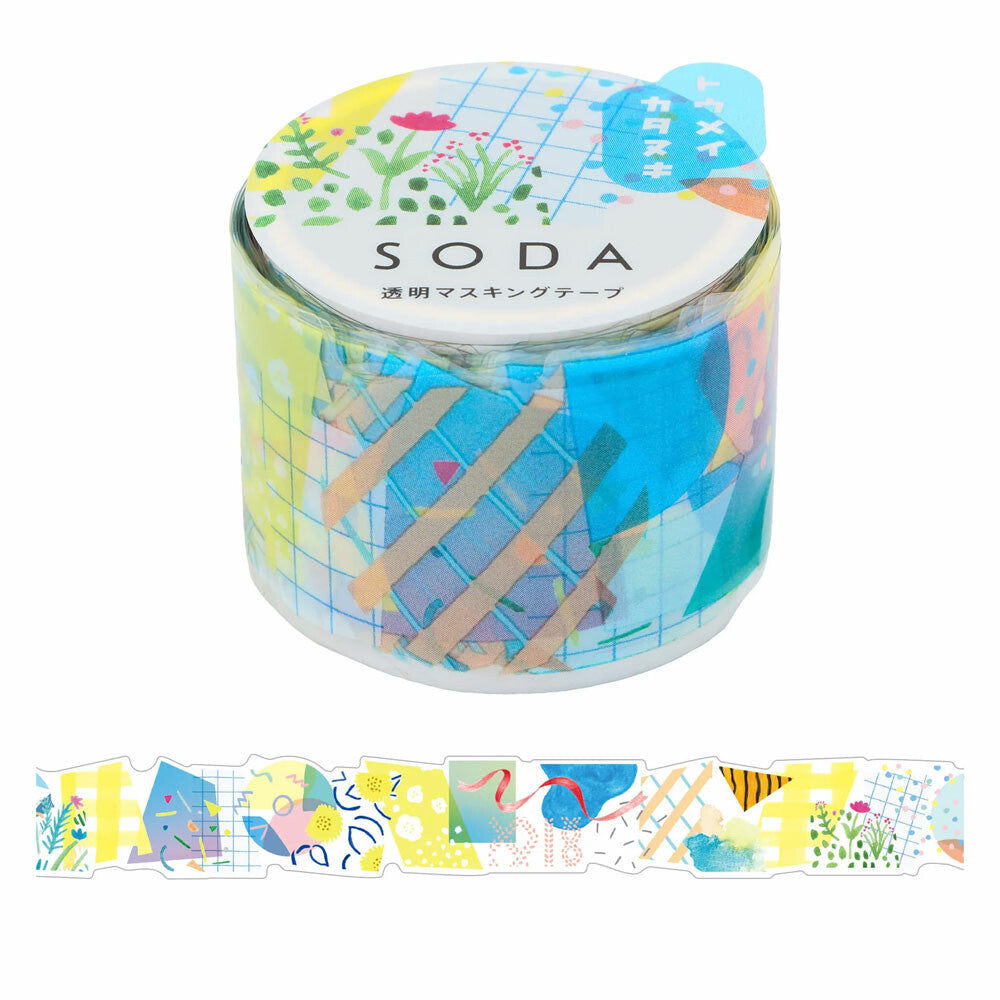 SODA Clear Washi Tape Collage