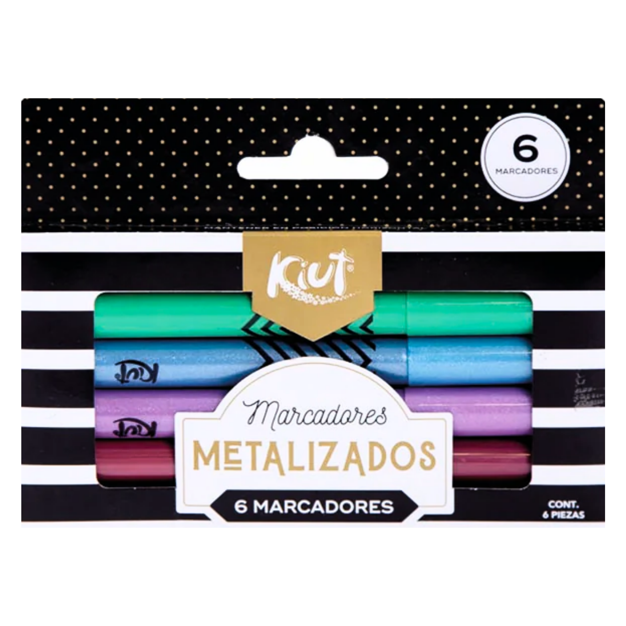 Kiut Marcadores Metalizados 6pzas