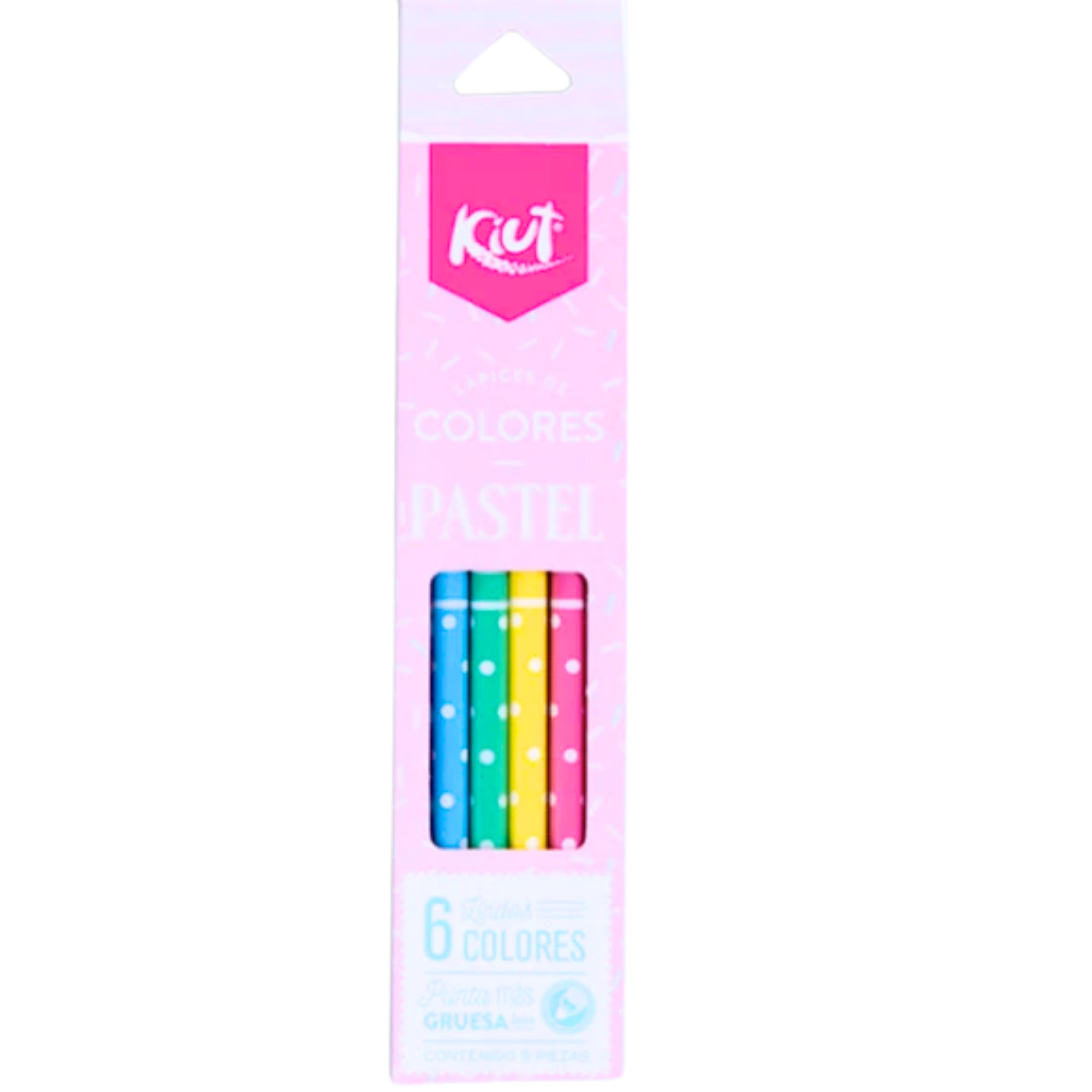 Kiut Lápices colores PASTEL 6pzas