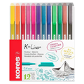 Kores K-Liner 12 marcadores Punta fina 0.4mm