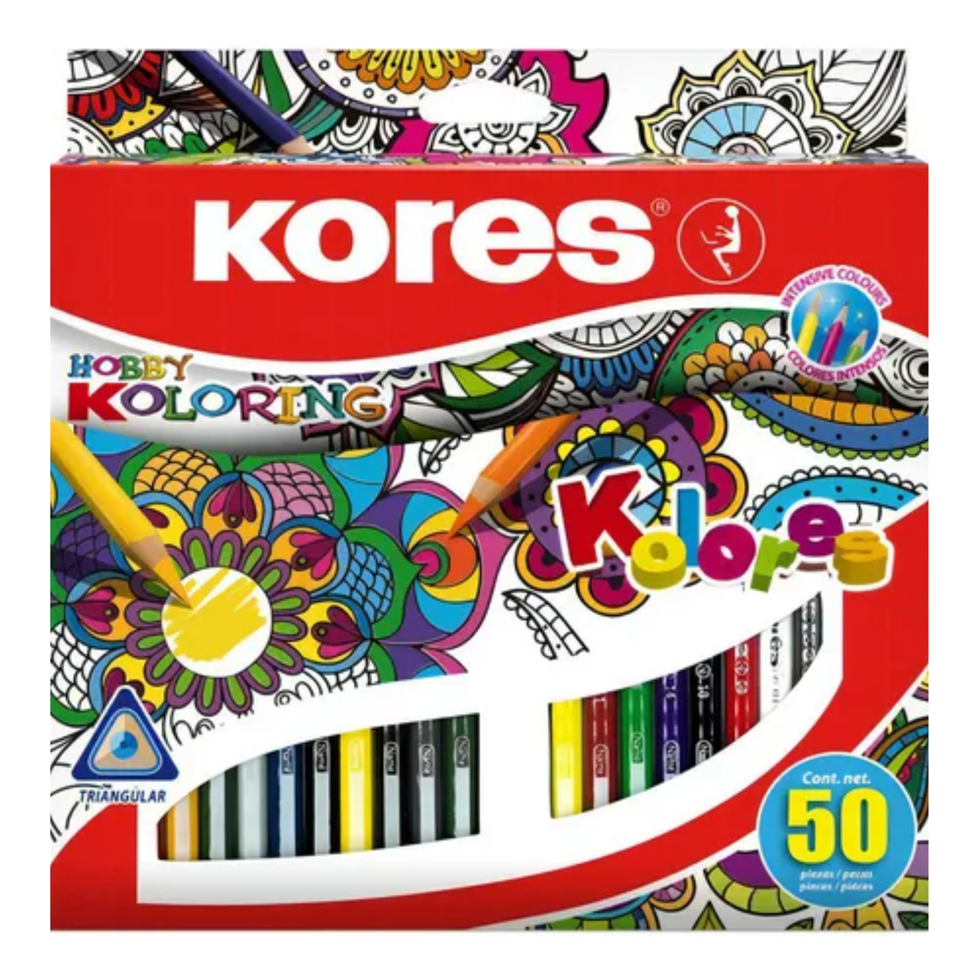 Kores Lápices colores 50 pzas para Mandalas
